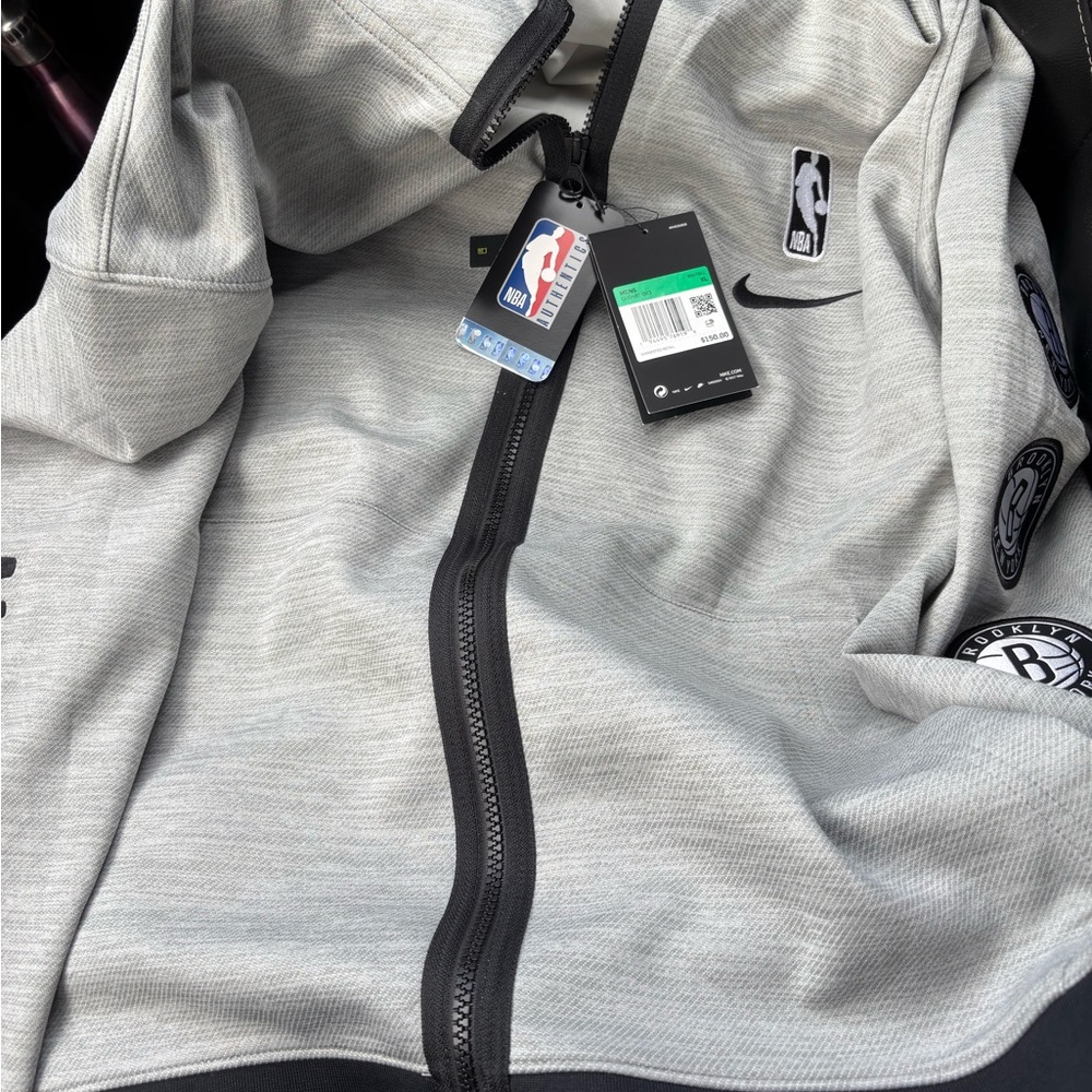 Nike Gray NBA Full-Zip Hoodie